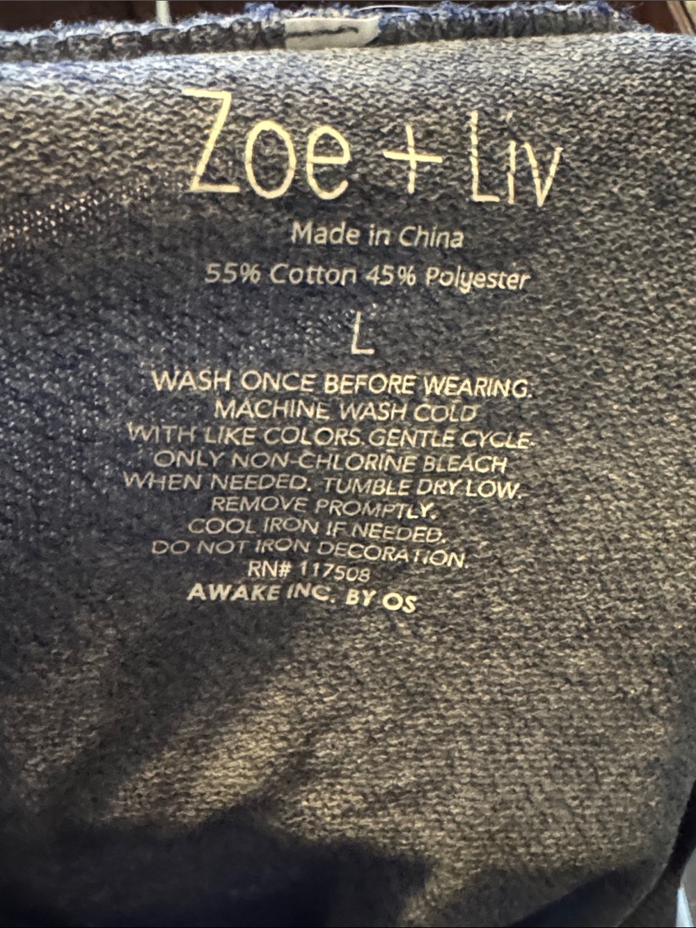 Zoe + Liv Navy Sweatshirt with Mint 'Radiate Love' Graphic - Picture 4 of 4